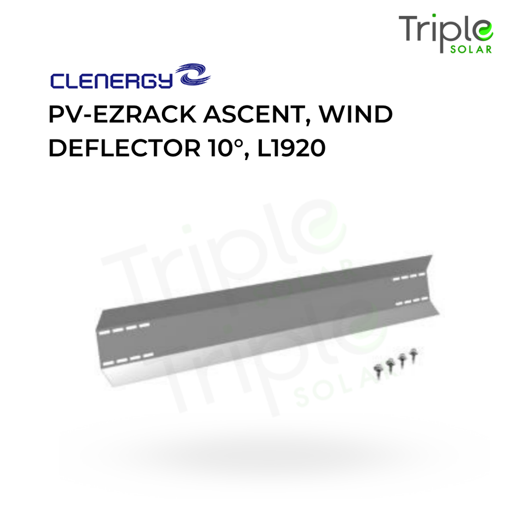 PV-ezRack Ascent, Wind Deflector 10°, L1920(WD-AC/10/1920)(4 self drilling screws needed)