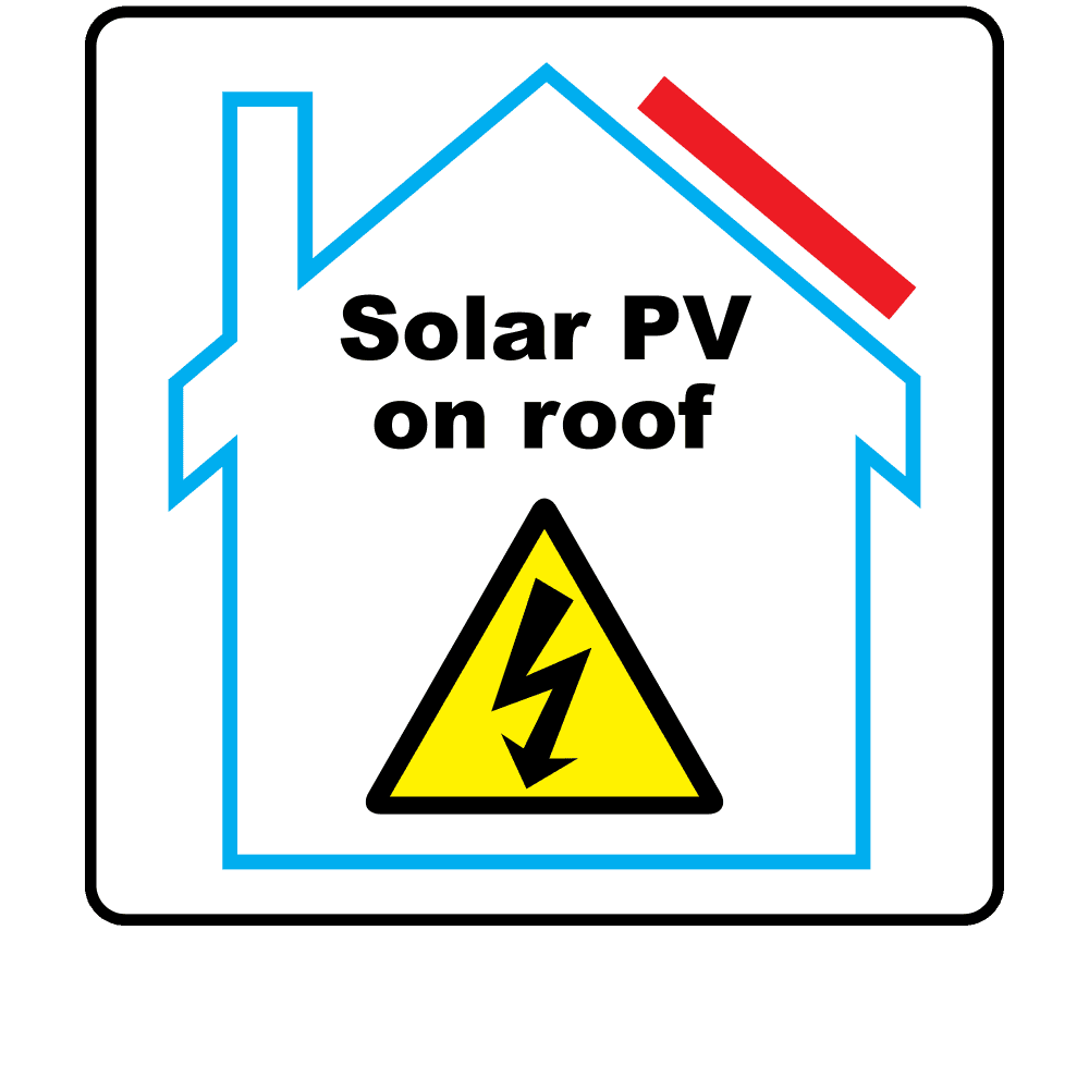 PV Label - On roof Single large