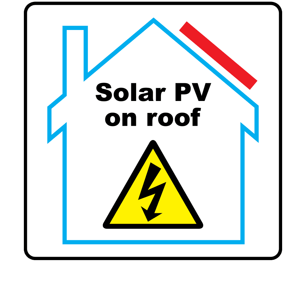 PV Label - On roof, Single large