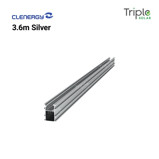 [SR166] Silver Aluminium Rail 3.6m Clenergy